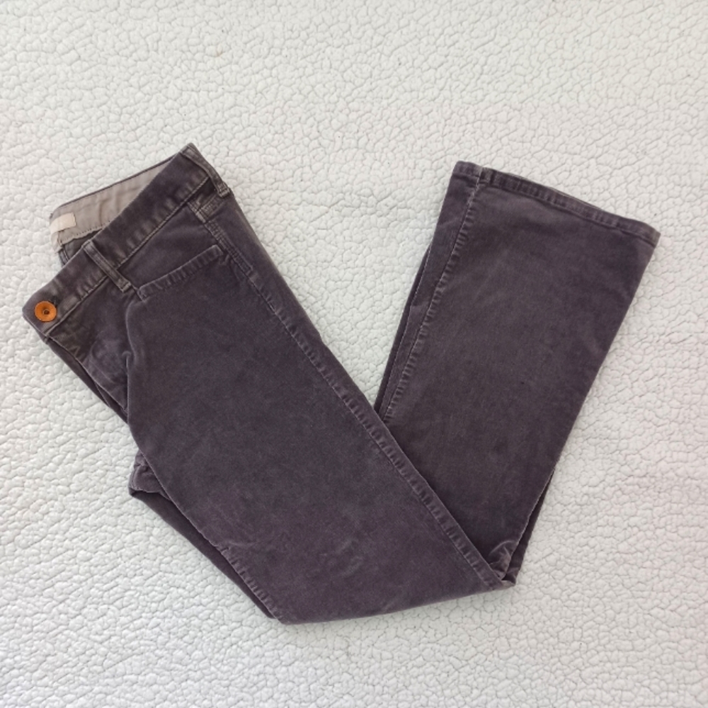 Banana Republic Gray Corduroy Flare Pants Size 28 petite